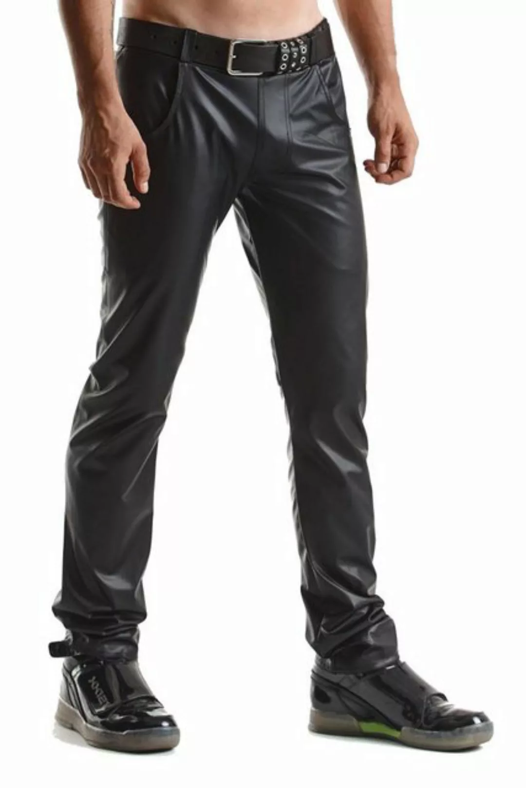 Regnes Fetish Planet Lederimitathose Herren lange Wetlook-Hose RMVittorio00 günstig online kaufen