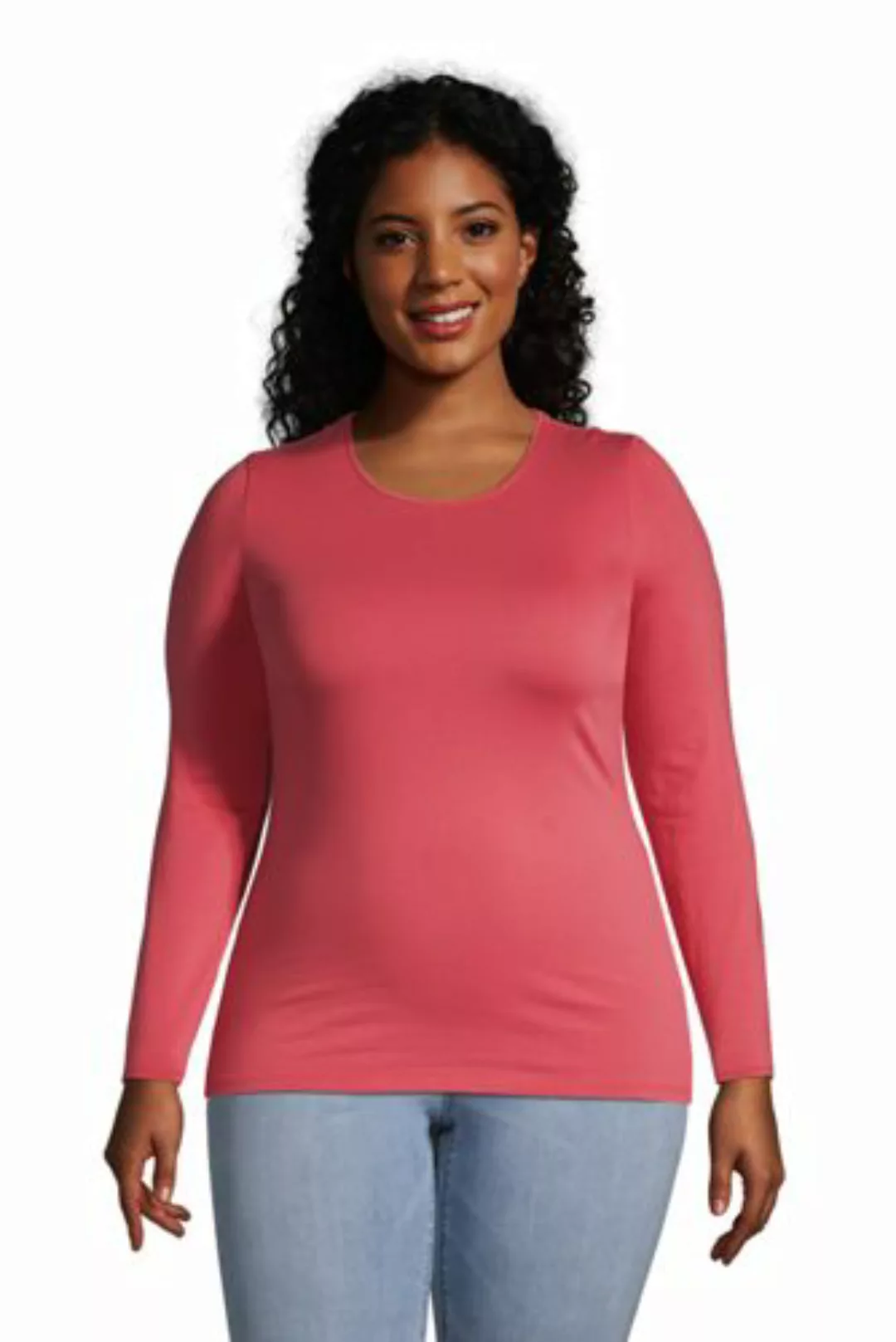 Shirt aus Baumwoll/Modalmix in großen Größen, Damen, Größe: 48-50 Plusgröße günstig online kaufen