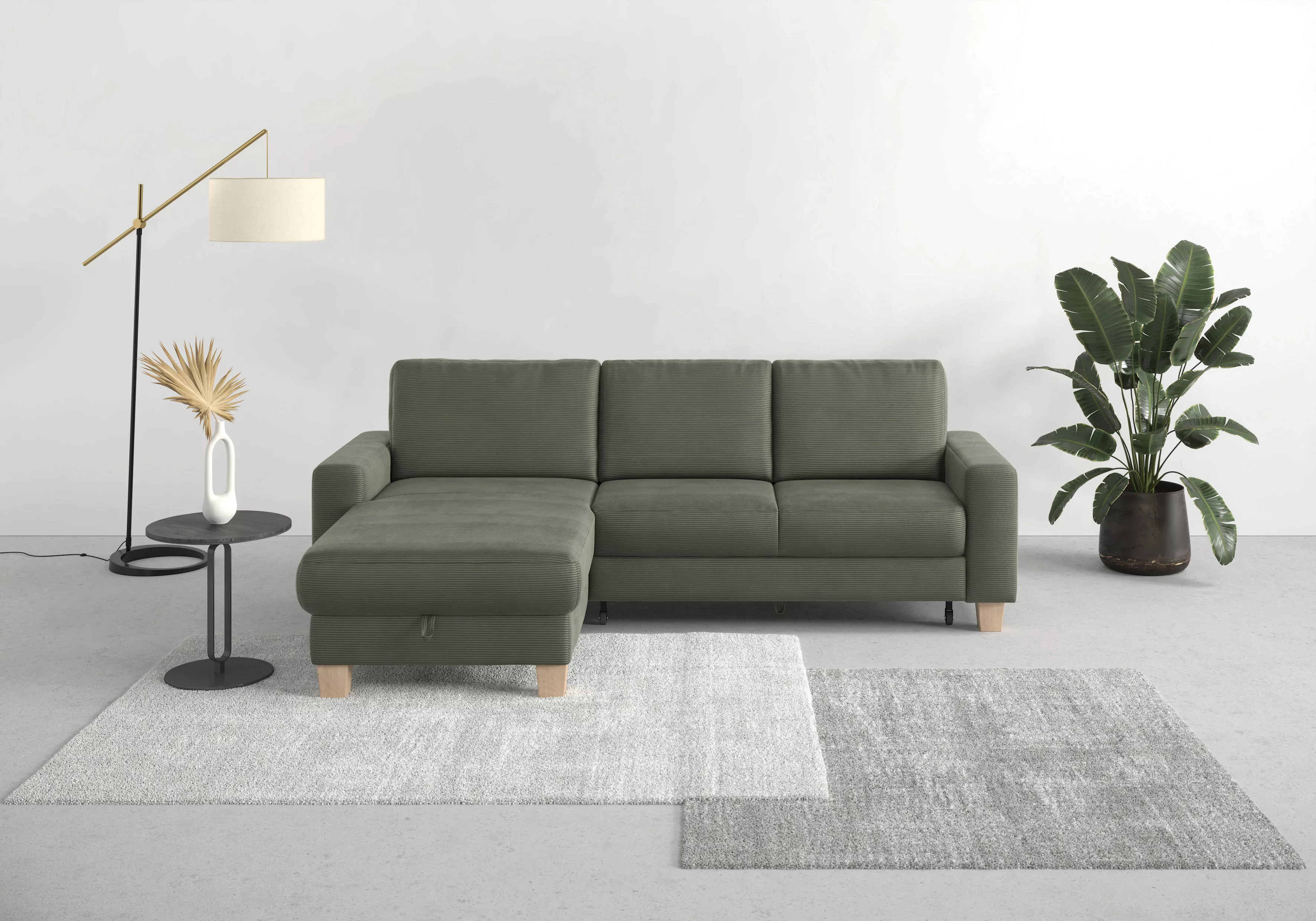 Home affaire Ecksofa "Summer L-Form", mit Recamiere, mit oder ohne Bettfunk günstig online kaufen