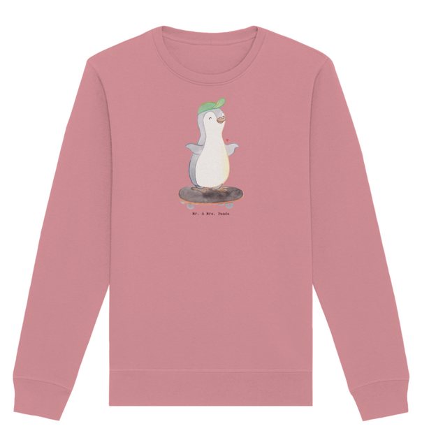 Mr. & Mrs. Panda Longpullover Größe XS Pinguin Skateboarden - Canyon Pink - günstig online kaufen