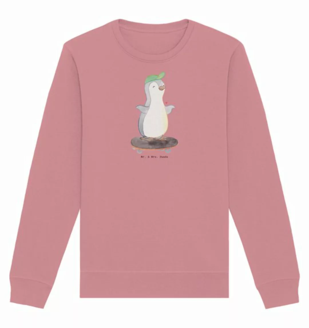 Mr. & Mrs. Panda Longpullover Größe XS Pinguin Skateboarden - Canyon Pink - günstig online kaufen