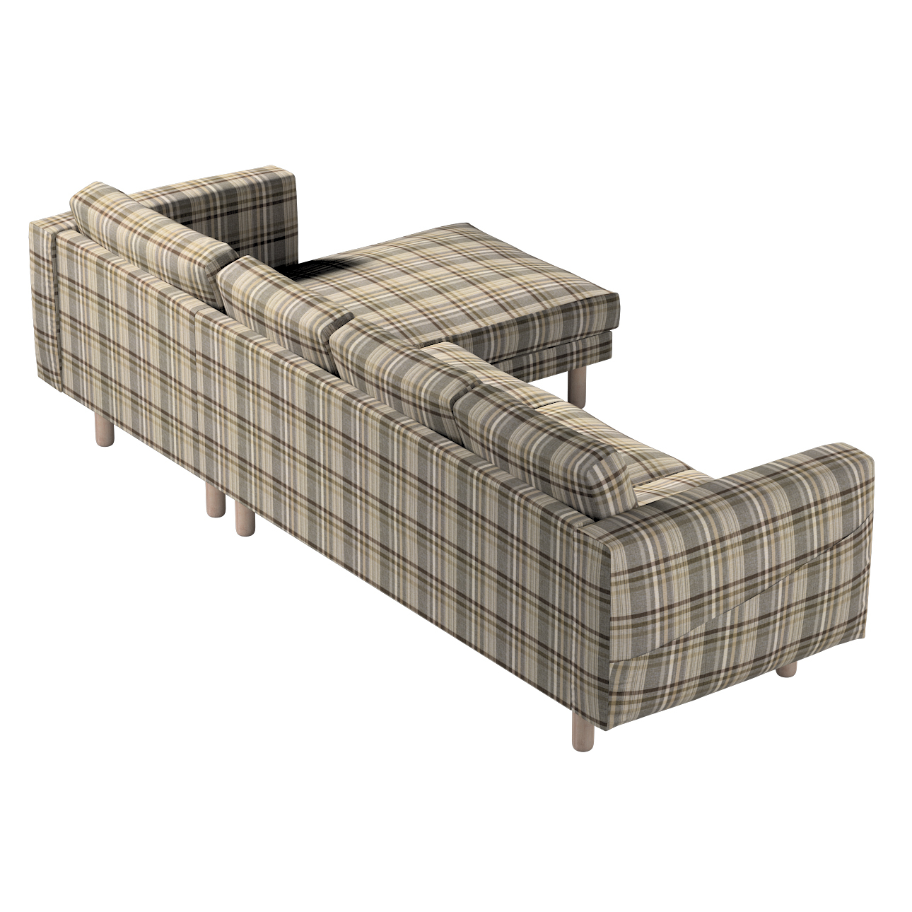 Bezug für Norsborg 4-Sitzer Sofa mit Recamiere, braun- beige, Norsborg Bezu günstig online kaufen