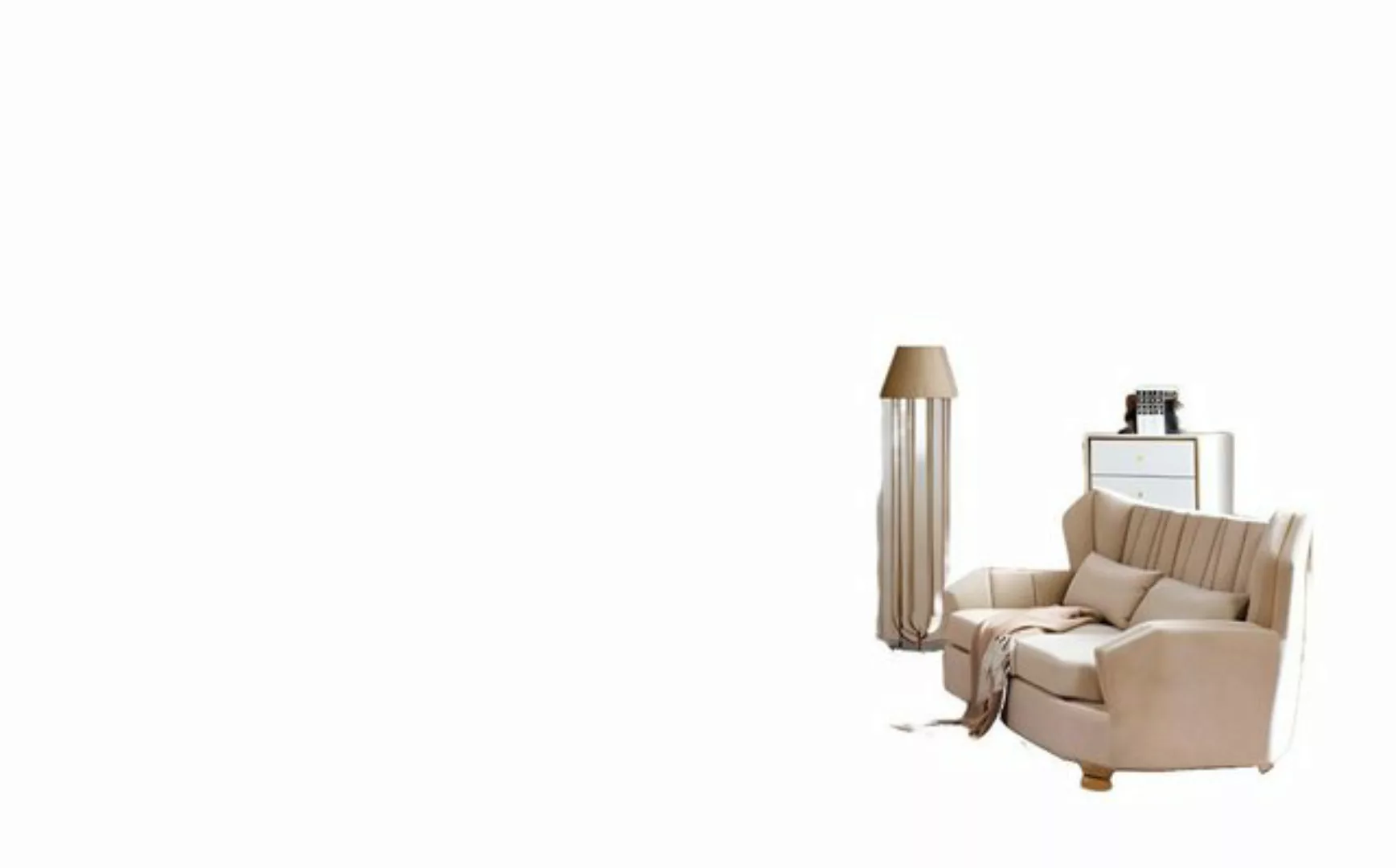 JVmoebel Sofa Beige Garnitur Sitz Polster Komplett Set 3+2+1 Sofas Designer günstig online kaufen