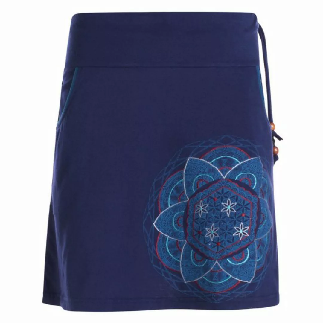 Vishes Minirock Kurzer Damen Baumwoll-Rock Taschen-Rock Mini-Röcke Blume de günstig online kaufen