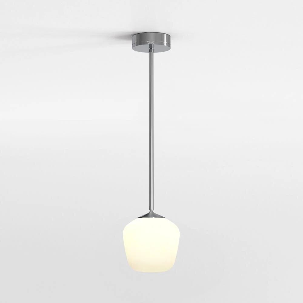 LED Pendelleuchte Nara Taper in Weiß und Chrom 7,6W 324lm IP44 günstig online kaufen