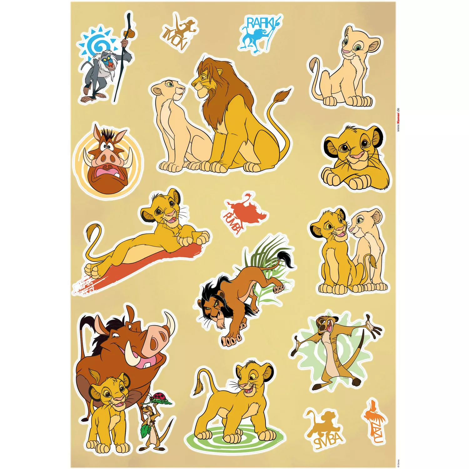 KOMAR Wandtattoo - Lion King Circle of Life  - Größe 50 x 70 cm mehrfarbig günstig online kaufen