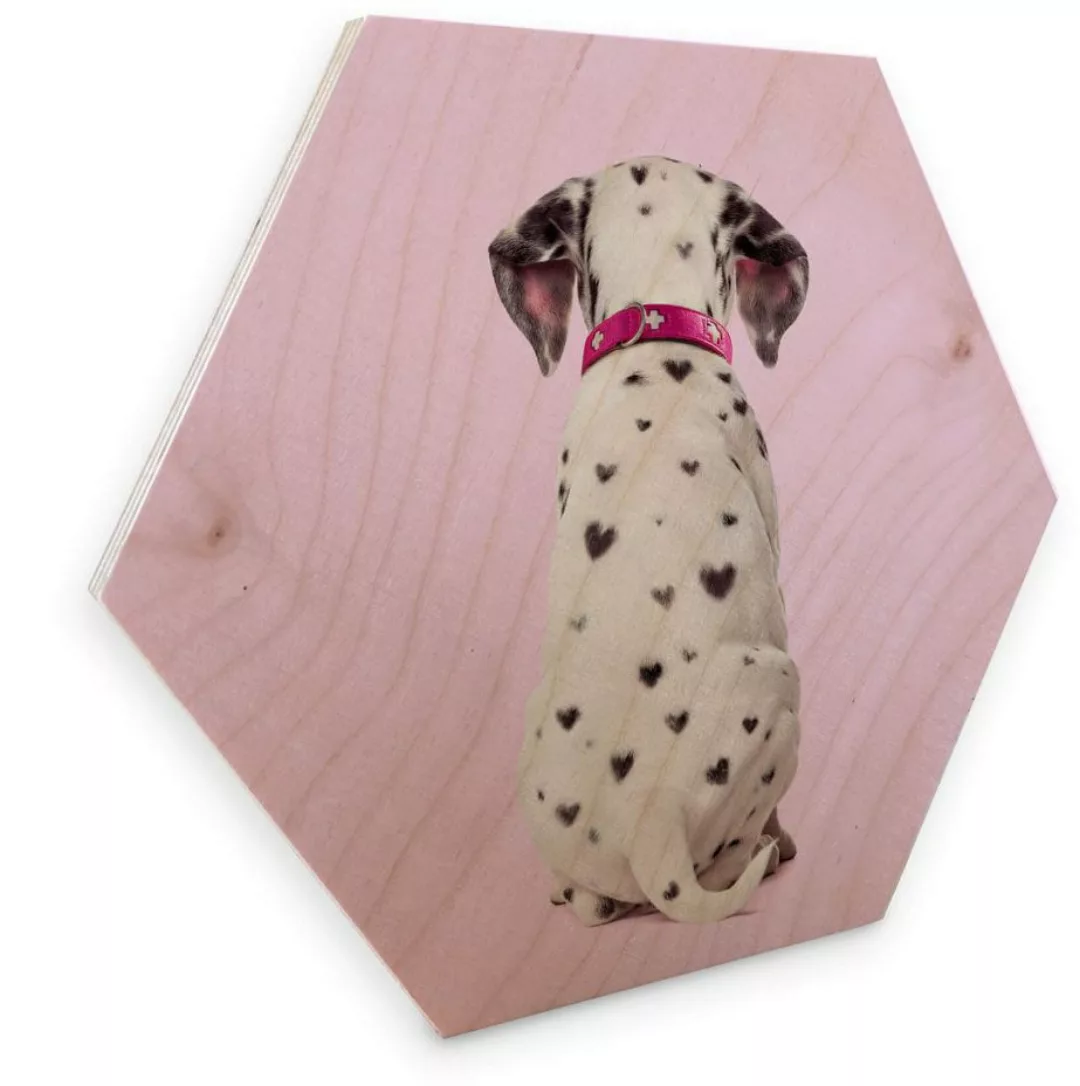 Wall-Art Holzbild »Dalmatiner Holzbild Hunde Bilder«, Tiere, (1 St.), Vinta günstig online kaufen