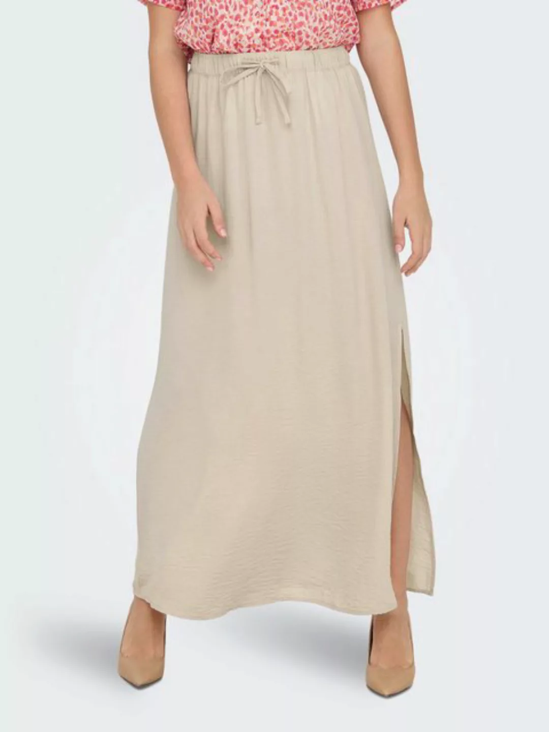 JACQUELINE de YONG Sommerrock Langer Rock Maxi Hohe Taille 7590 in Sand günstig online kaufen