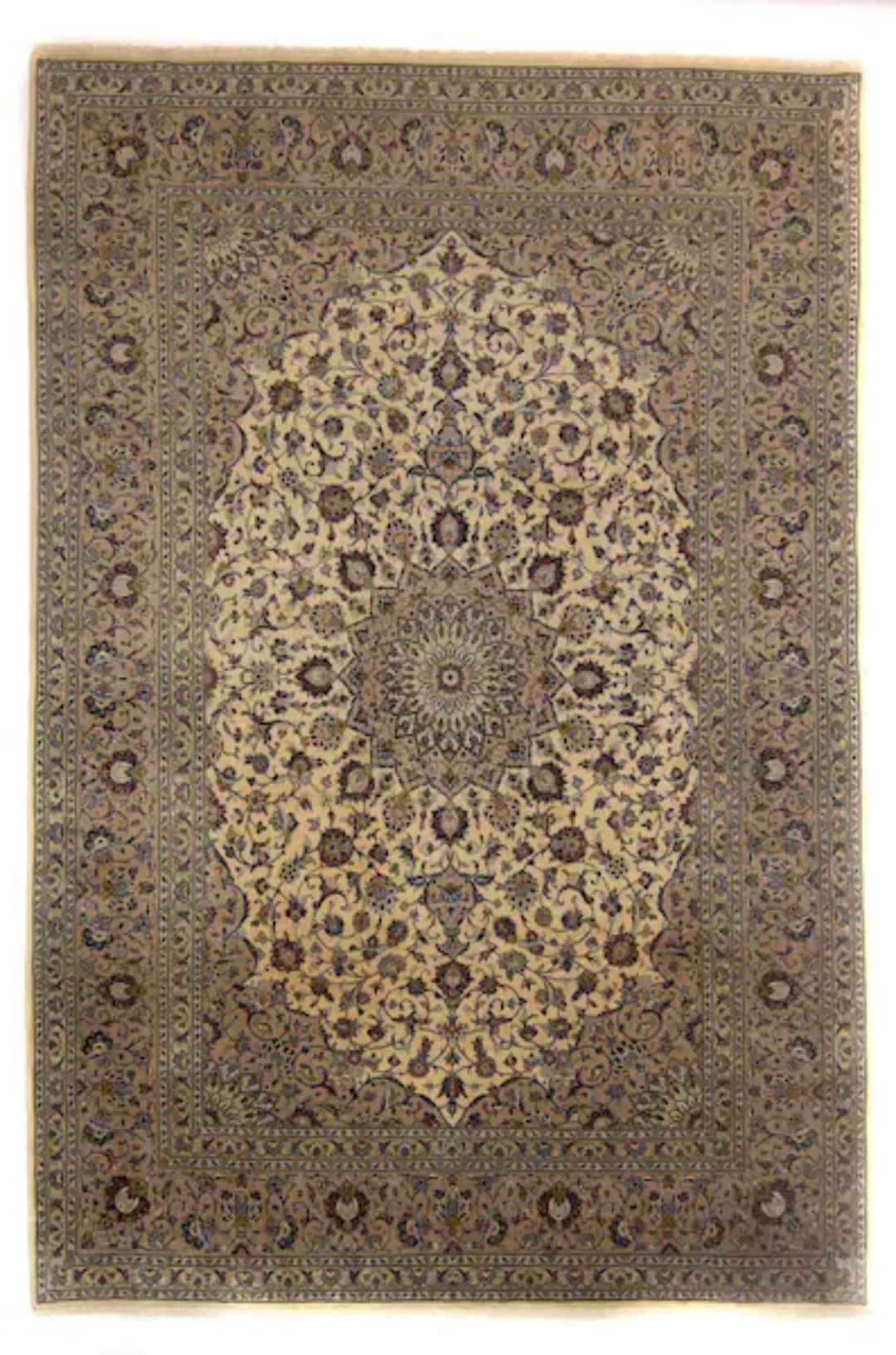 morgenland Wollteppich »Keshan Medaillon Marrone chiaro 345 x 245 cm«, rech günstig online kaufen