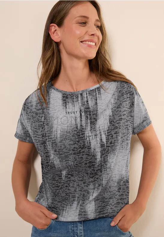 Cecil T-Shirt, mit Elastiksaum günstig online kaufen