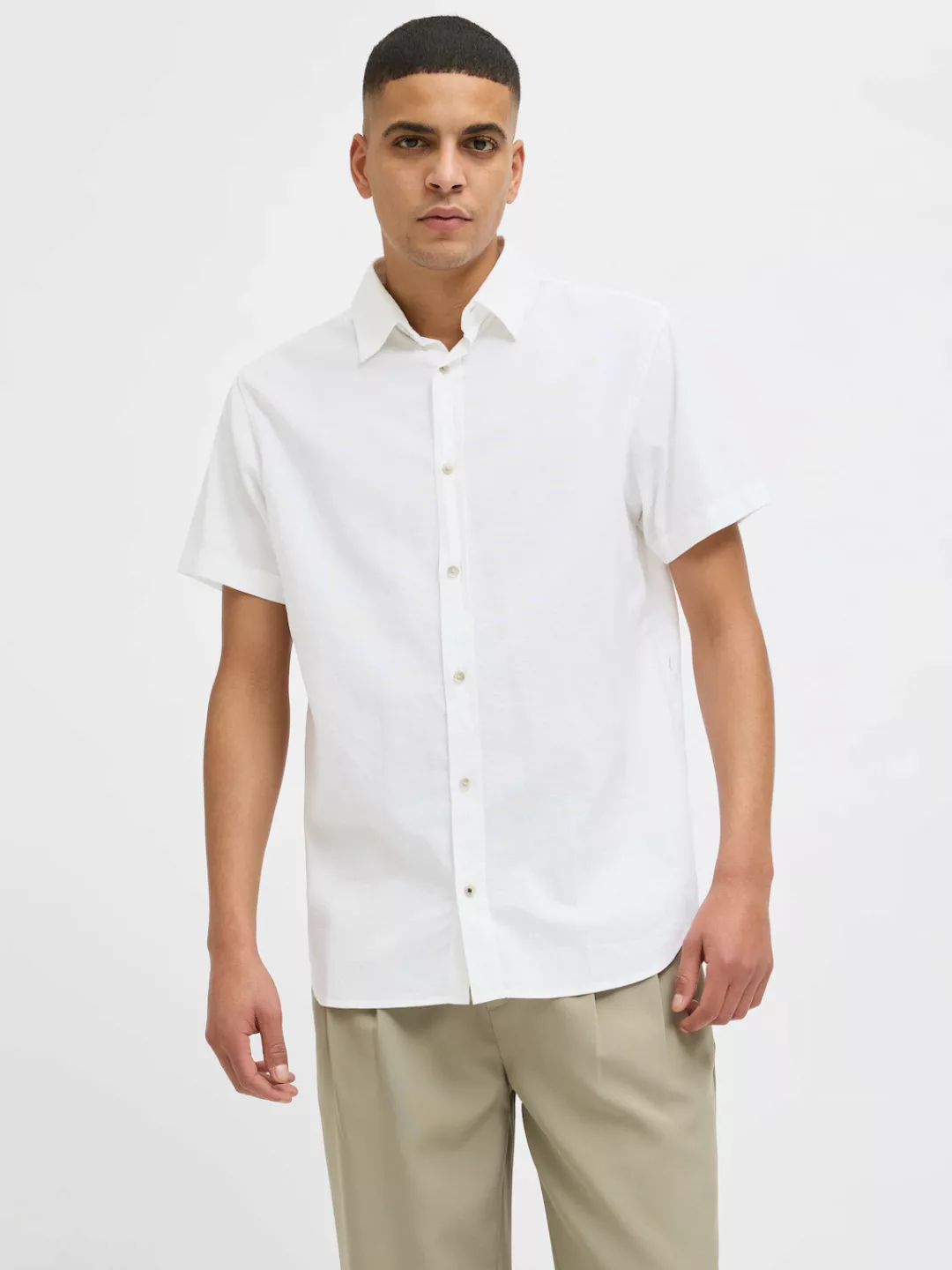 Jack & Jones Kurzarmhemd "JJPIERRE SLUB SHIRT SS" günstig online kaufen