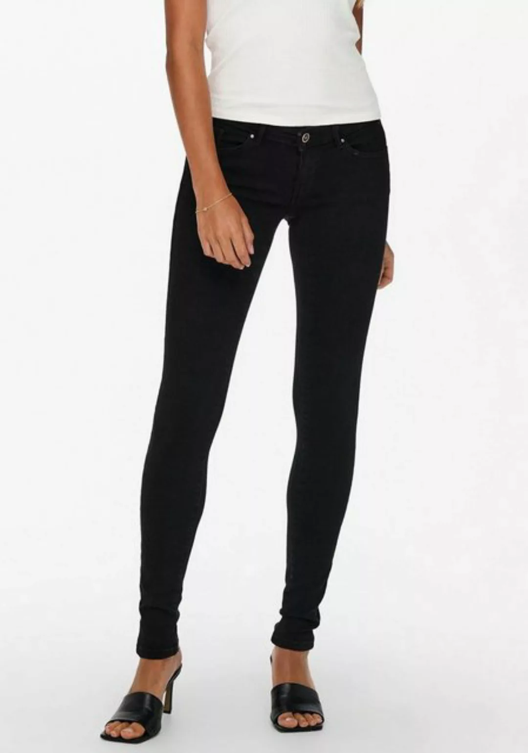 Only Damen Jeans ONLCORAL LIFE SL SK POWER AZG3659 - Skinny Fit - Schwarz - günstig online kaufen