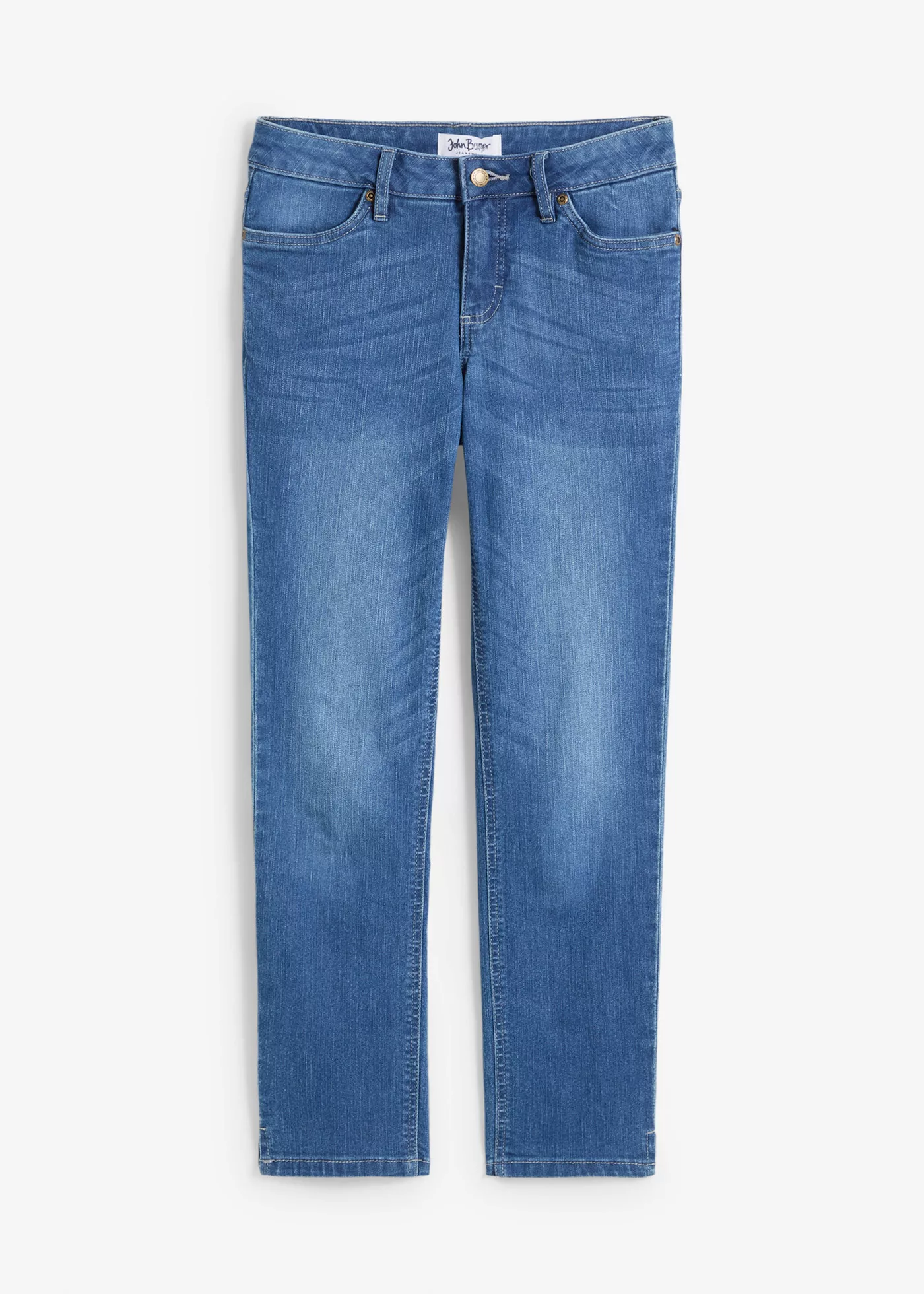 Komfort-Stretch-7/8-Jeans mit Schlitz günstig online kaufen