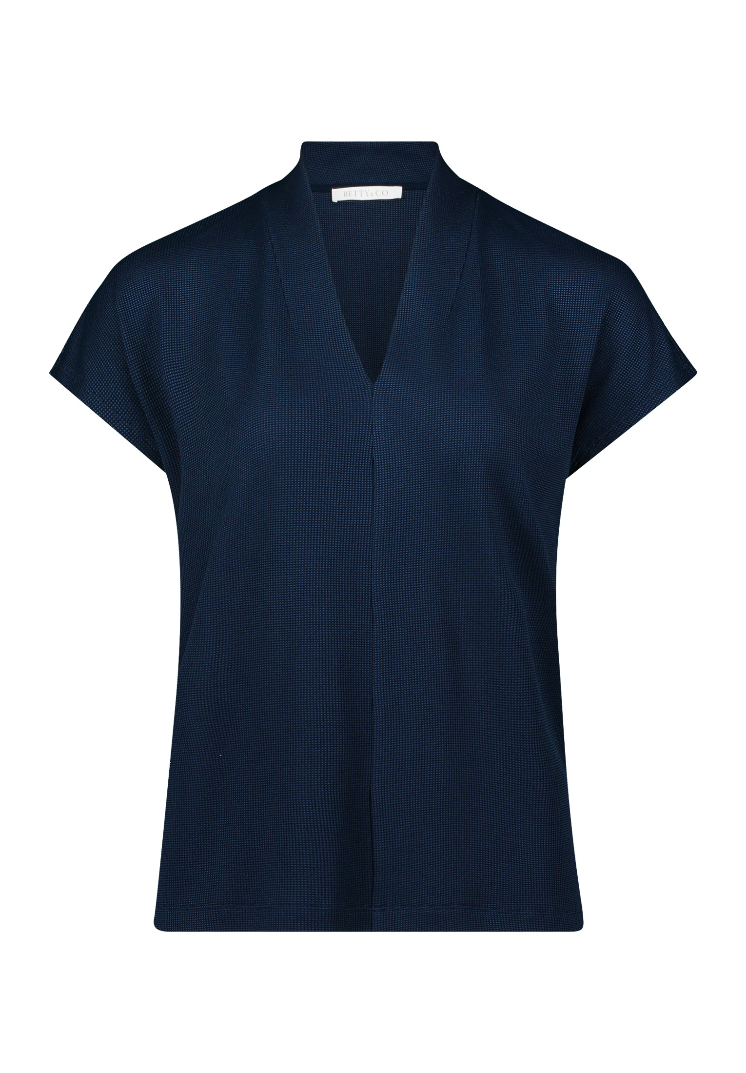 Betty&Co Kurzarmshirt "Betty & Co Casual-Shirt mit V-Ausschnitt", Struktur günstig online kaufen