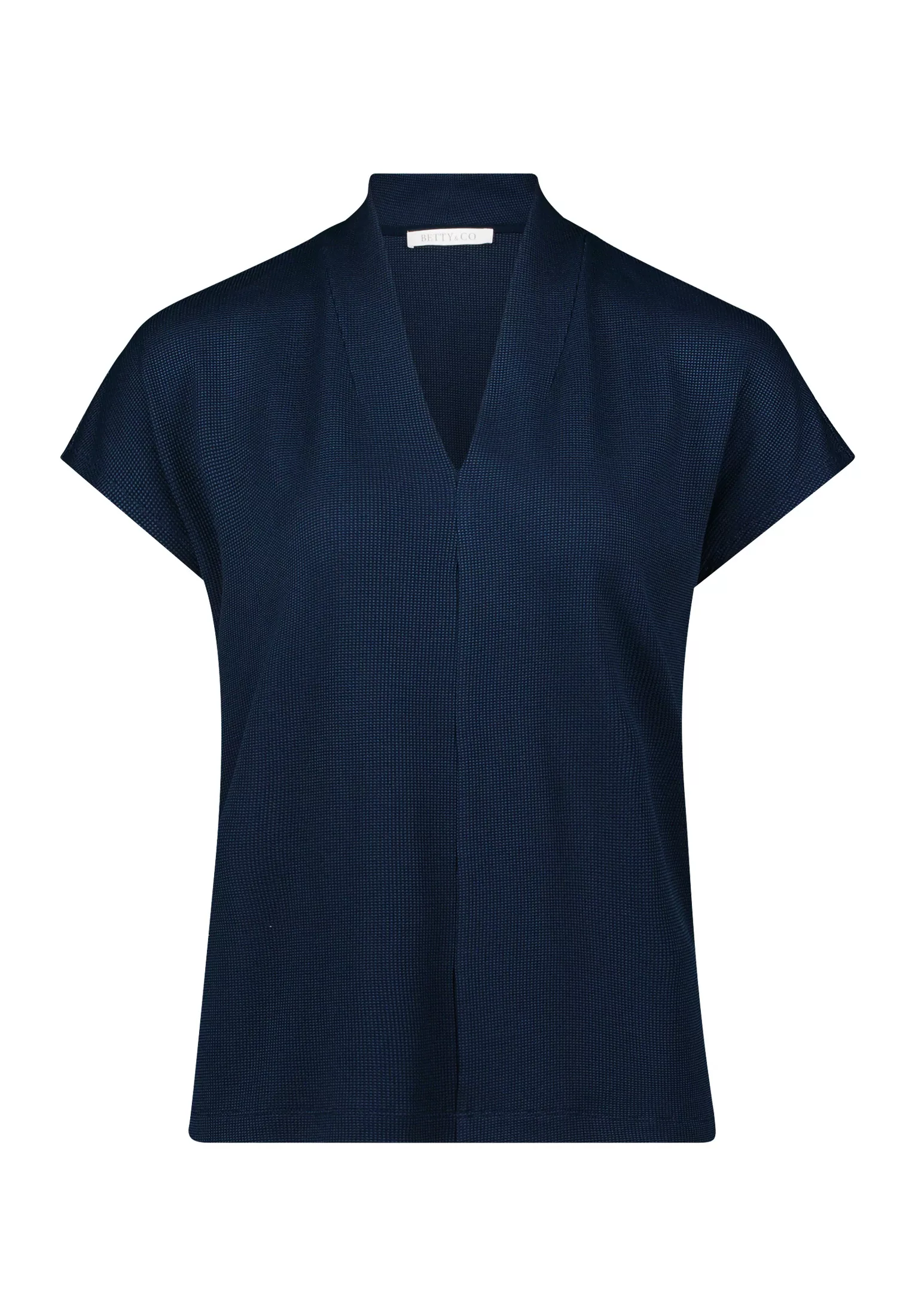 Betty&Co Kurzarmshirt "Betty & Co Casual-Shirt mit V-Ausschnitt", Struktur günstig online kaufen