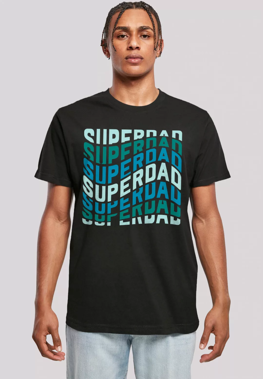 F4NT4STIC T-Shirt "Super Dad Retro Trend Vatertags Design für Papas", Premi günstig online kaufen