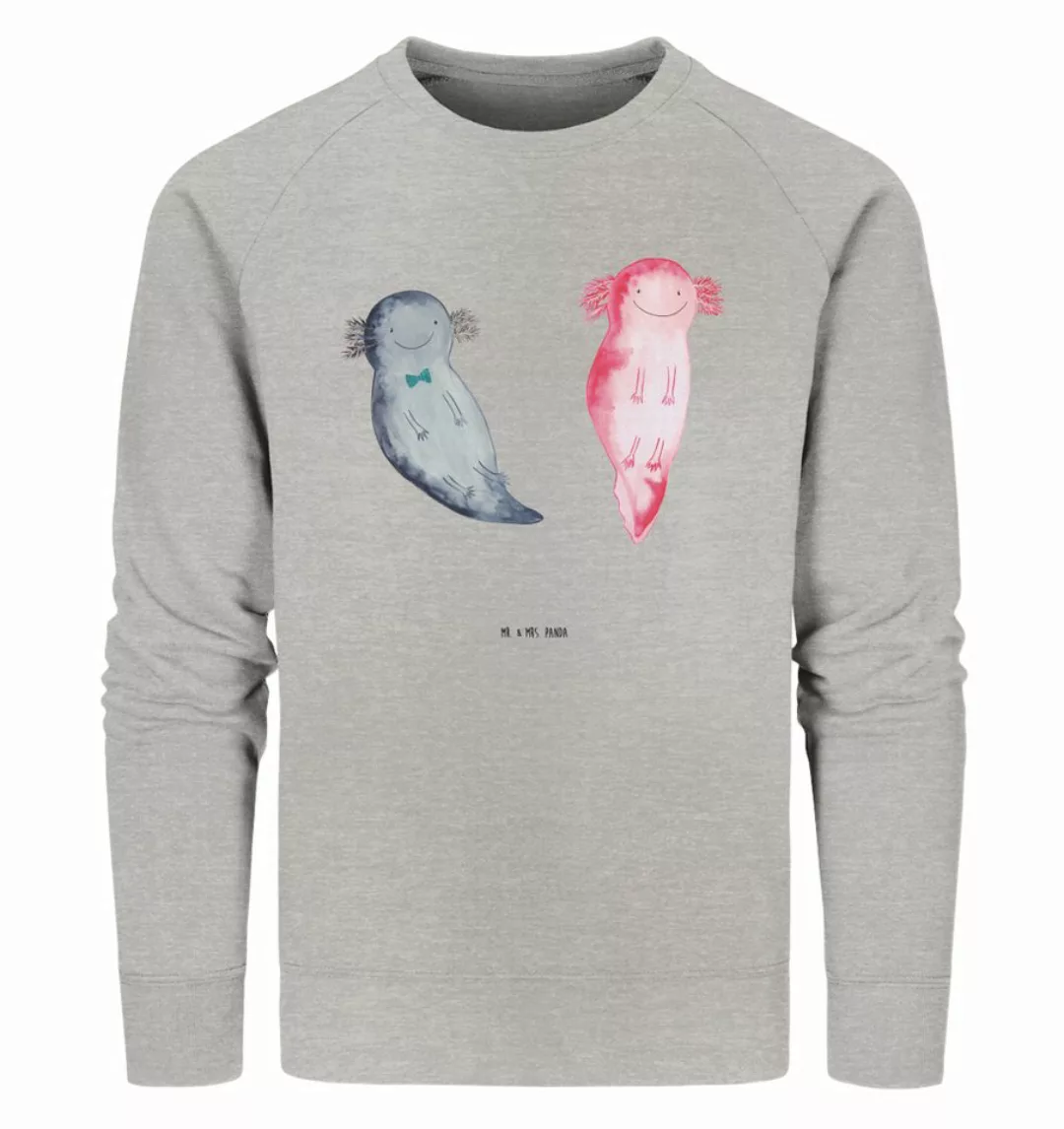 Mr. & Mrs. Panda Longpullover Größe XXL Axolotl Liebe - Heather Grey - Gesc günstig online kaufen