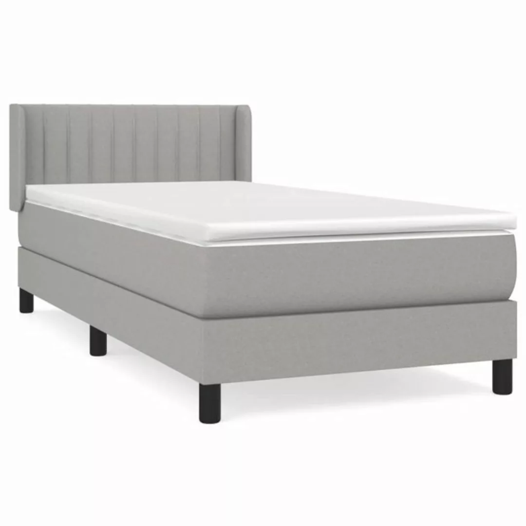 vidaXL Boxspringbett Boxspringbett mit Matratze Taupe 100x200 cm Stoff Bett günstig online kaufen