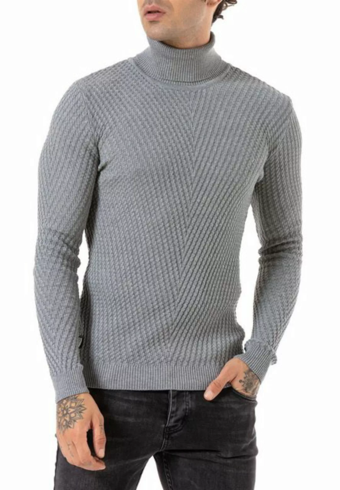 RedBridge Strickpullover Red Bridge Herren Pullover Rollkragen Strickpullov günstig online kaufen