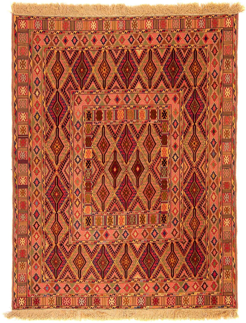 morgenland Wollteppich »Kelim - Oriental - 180 x 142 cm - mehrfarbig«, rech günstig online kaufen
