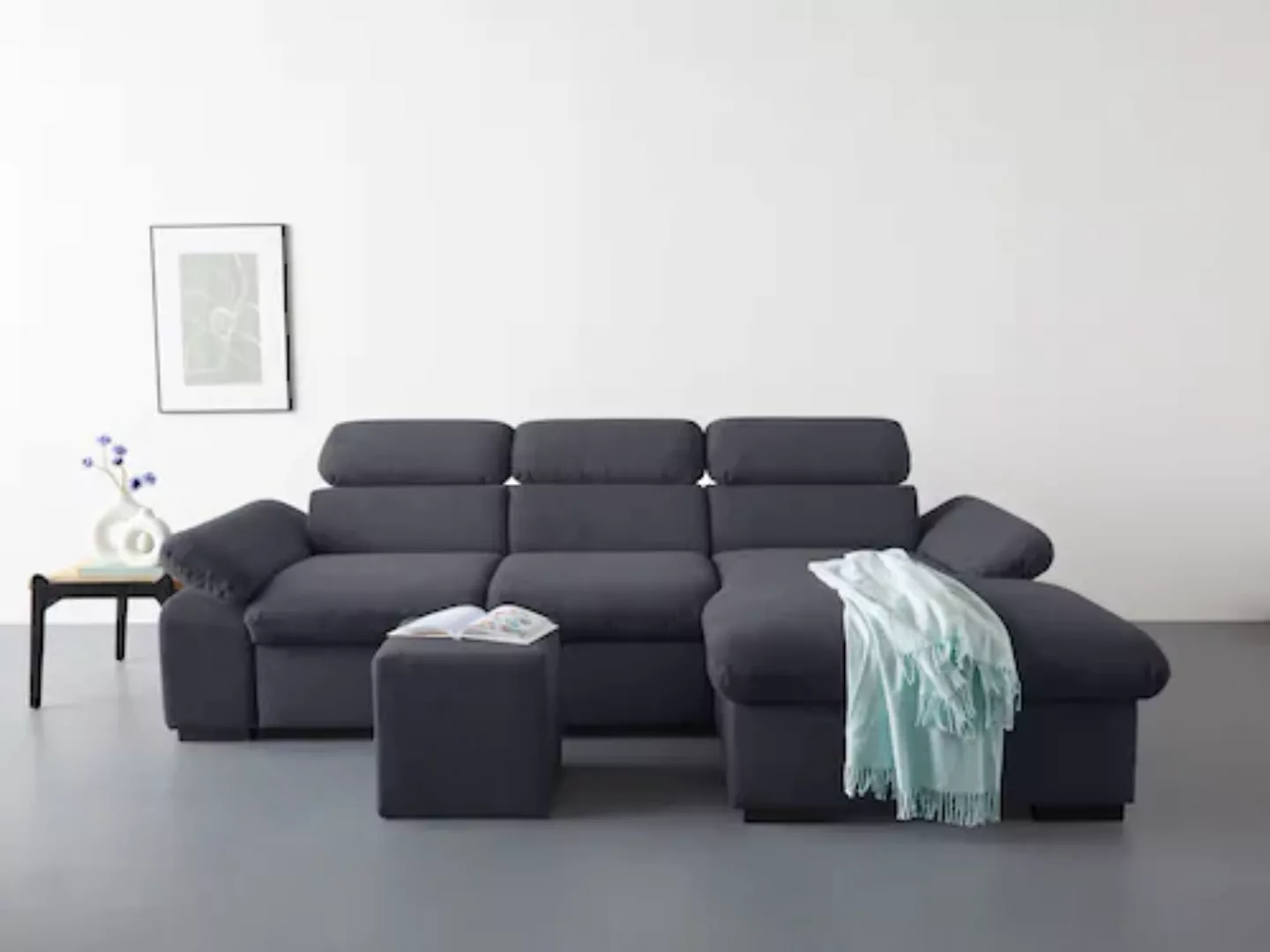 COTTA Ecksofa "Lola", (Set, mit Hocker) günstig online kaufen