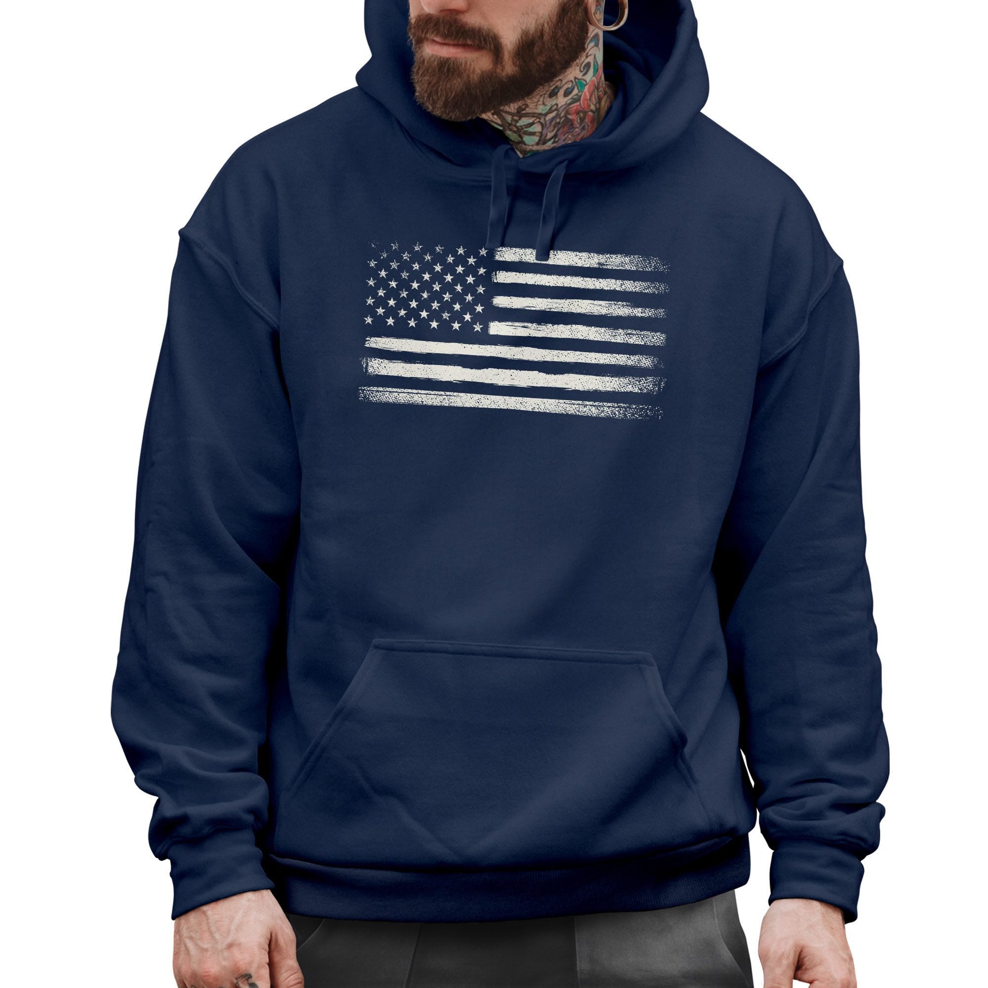 Neverless Hoodie Hoodie Herren USA Flagge günstig online kaufen
