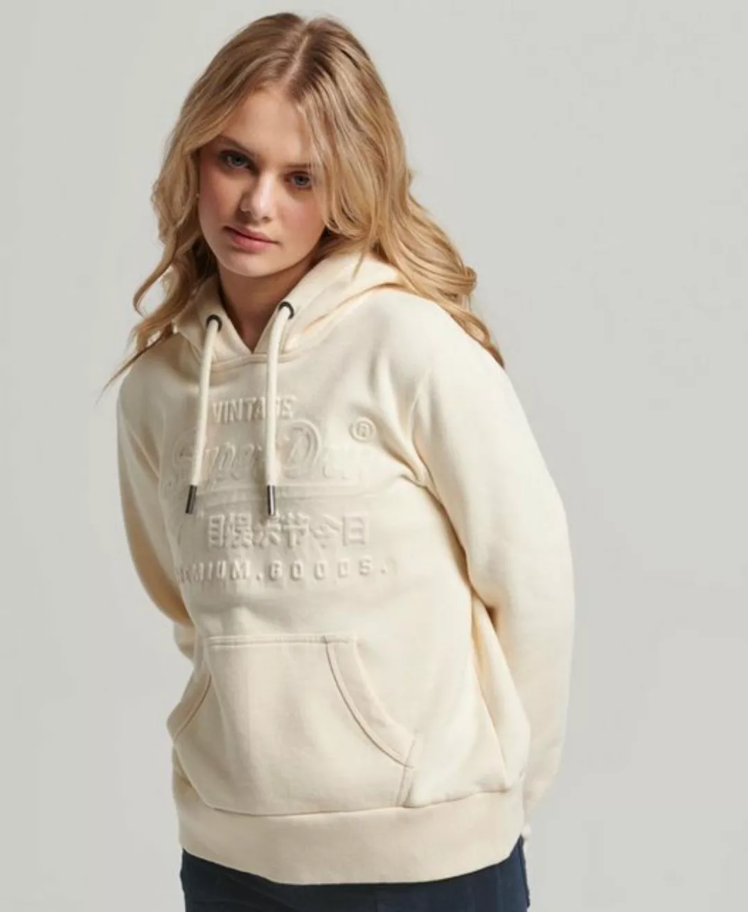 Superdry Hoodie EMBOSSED VL HOODIE Rice White günstig online kaufen