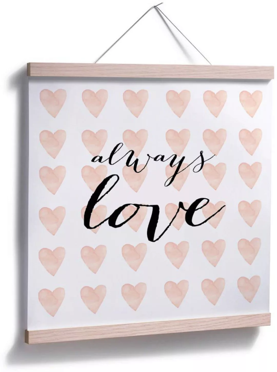 Wall-Art Poster "Schriftzug Liebe Always Love", Schriftzug, (1 St.) günstig online kaufen