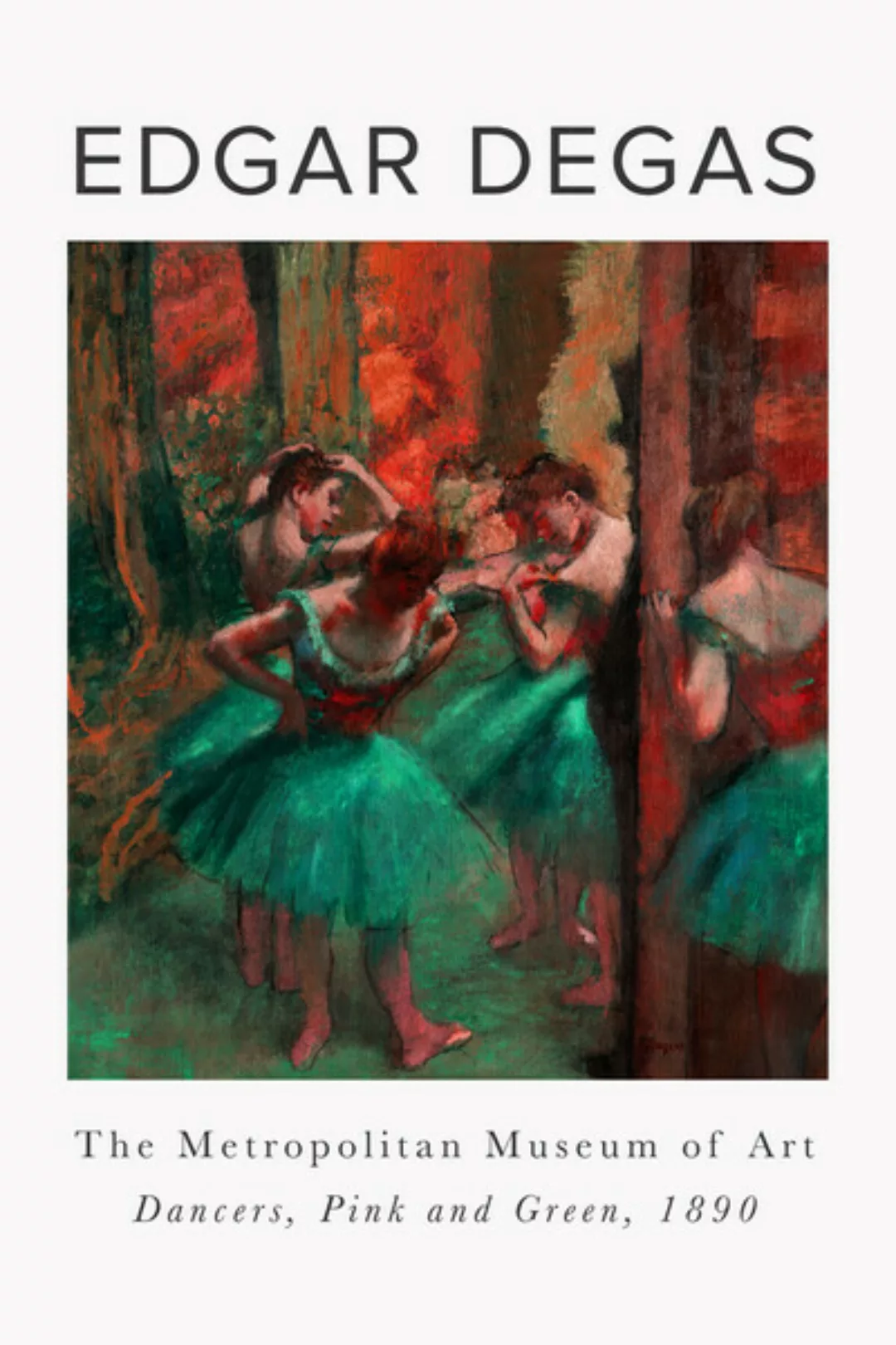 Poster / Leinwandbild - Tänzerinnen, Pink Und Grün Von Edgar Degas günstig online kaufen