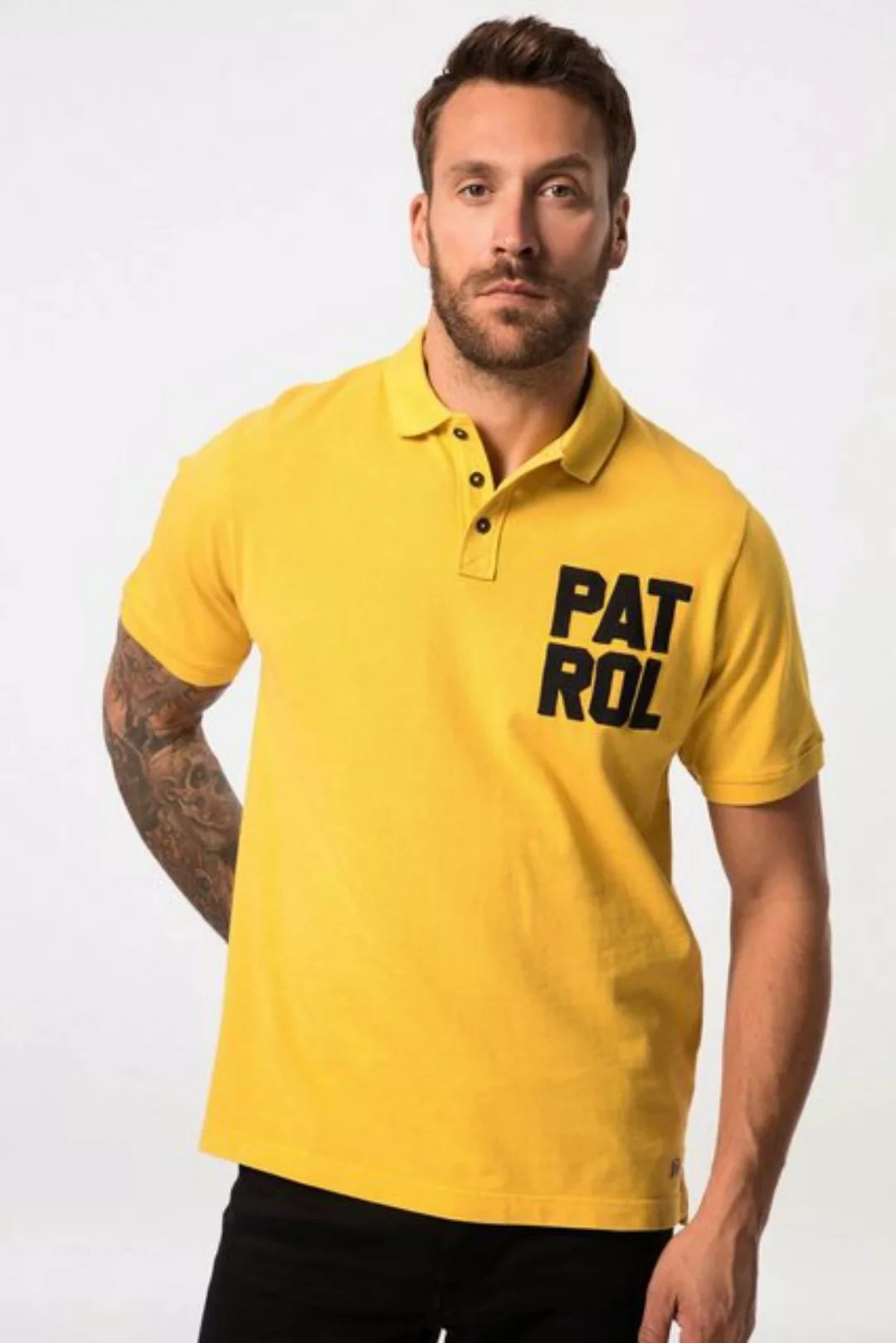 JP1880 Poloshirt Poloshirt Halbarm Pikee Badges bis 8 XL günstig online kaufen