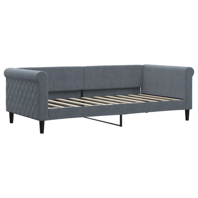 vidaXL Bett Tagesbett Dunkelgrau 90x190 cm Samt günstig online kaufen