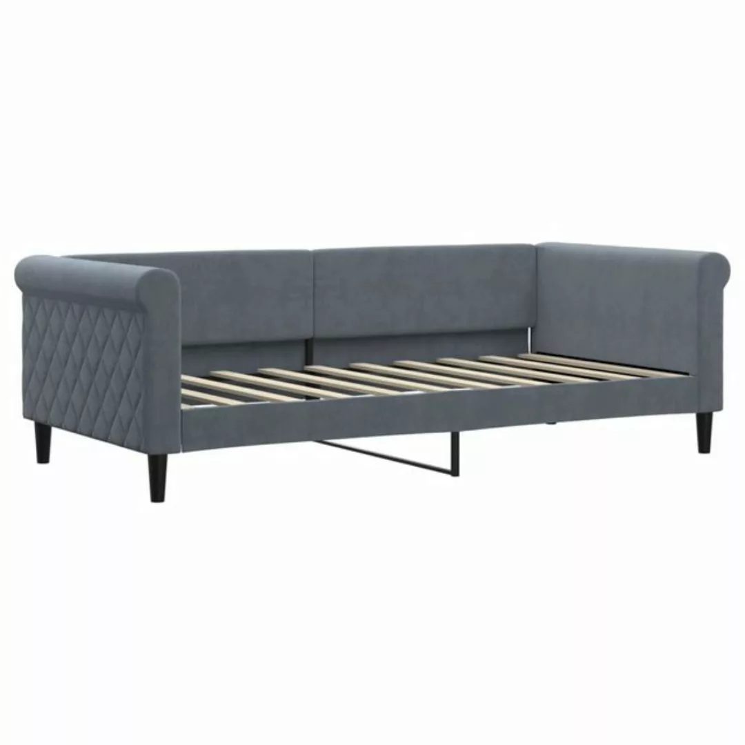 vidaXL Bett, Tagesbett Dunkelgrau 90x190 cm Samt günstig online kaufen