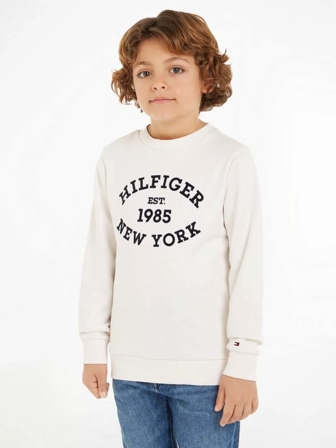 Tommy Hilfiger Sweatshirt MONOTYPE FLOCK REG SWEATSHIRT mit Frontprint, Run günstig online kaufen