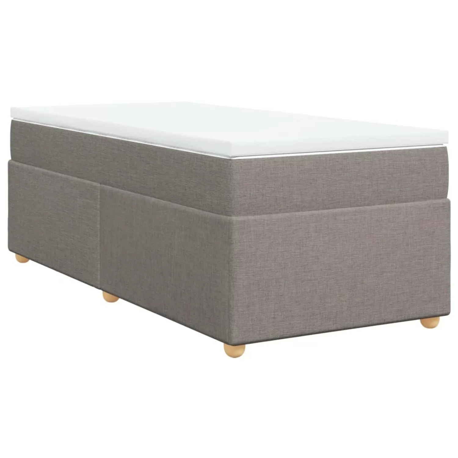 vidaXL Boxspringbett, Boxspringbett mit Matratze Taupe 90x200 cm Stoff günstig online kaufen