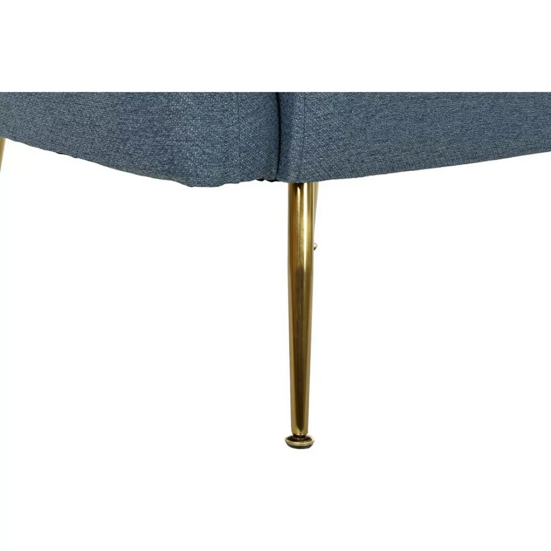 Sessel Dkd Home Decor Schaum Blau Golden Metall Holz Polyester (81 X 75 X 7 günstig online kaufen