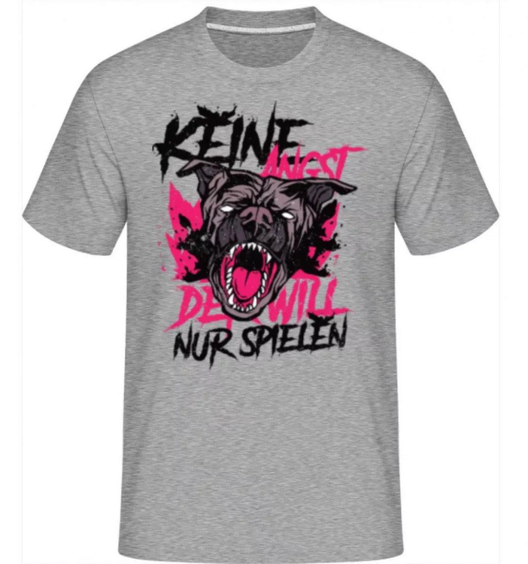 Keine Angst Der Will Nur Spielen · Shirtinator Männer T-Shirt günstig online kaufen
