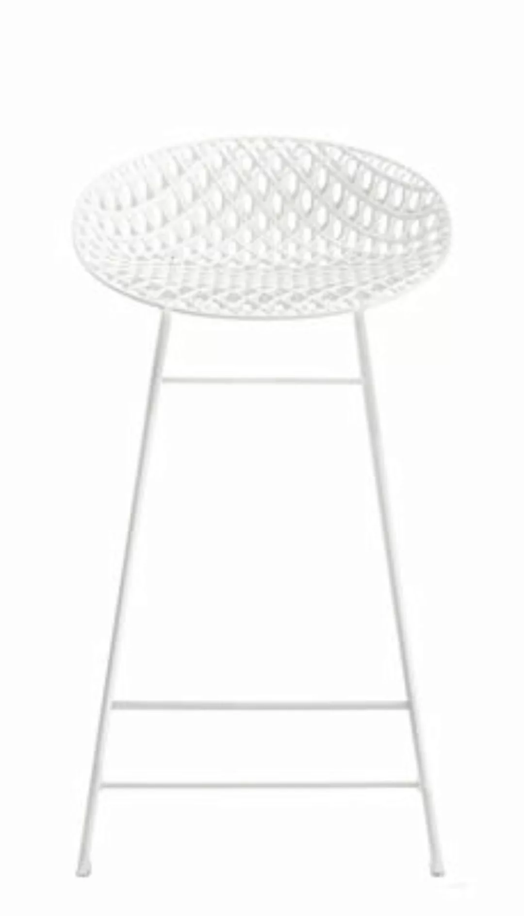 Barhocker Smatrik plastikmaterial weiß / Indoor - H 65 cm - Kartell - Weiß günstig online kaufen