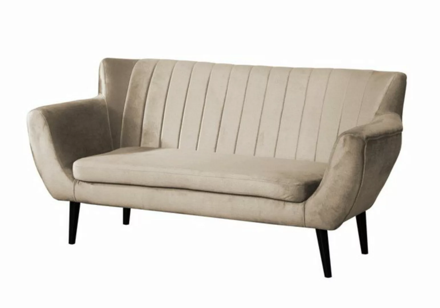 Compleo 2-Sitzer Sofa mit hohen Beinen, Velours-Sofa TULIO, Breite: 160, Ko günstig online kaufen