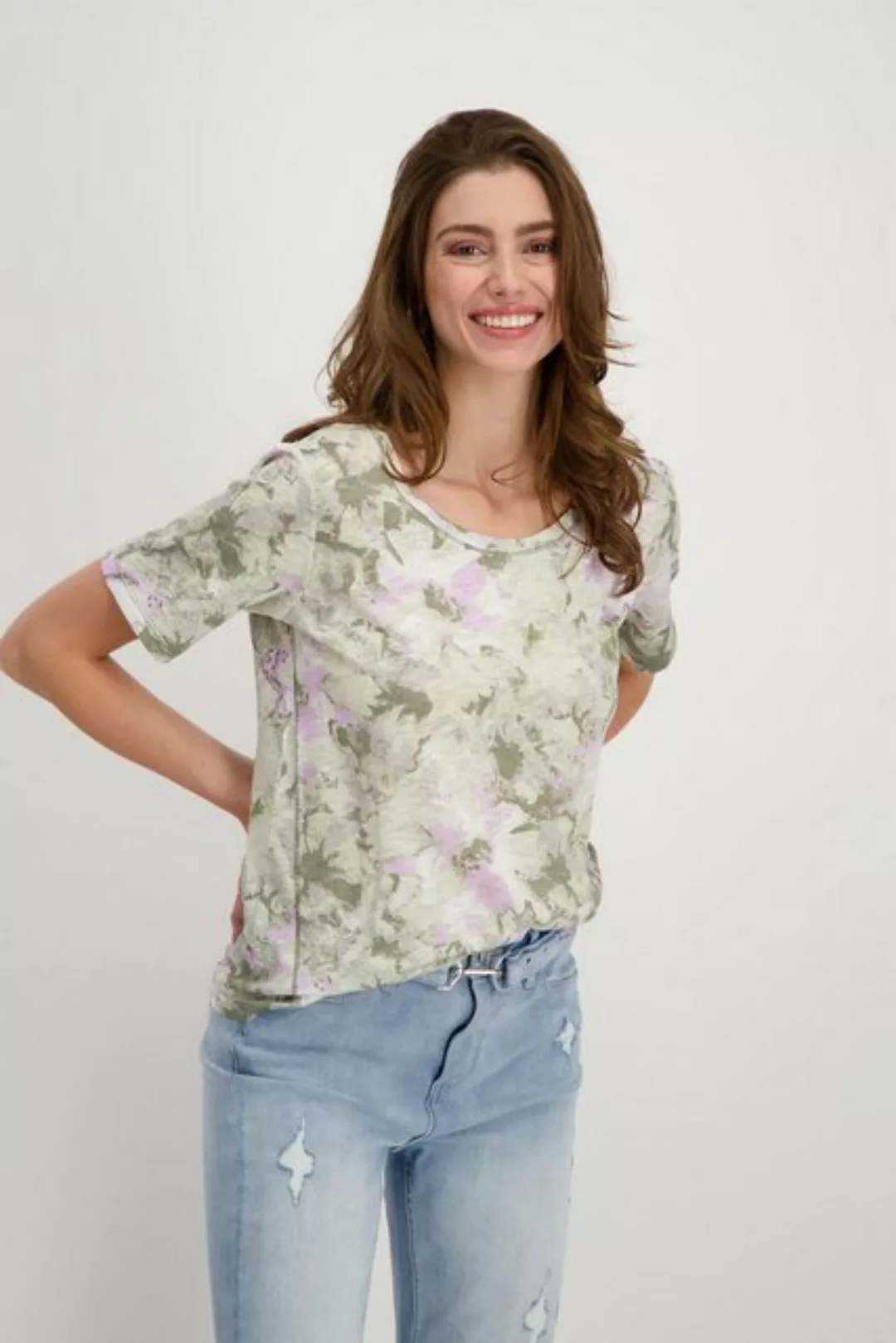 Monari T-Shirt mit Blumenmuster günstig online kaufen