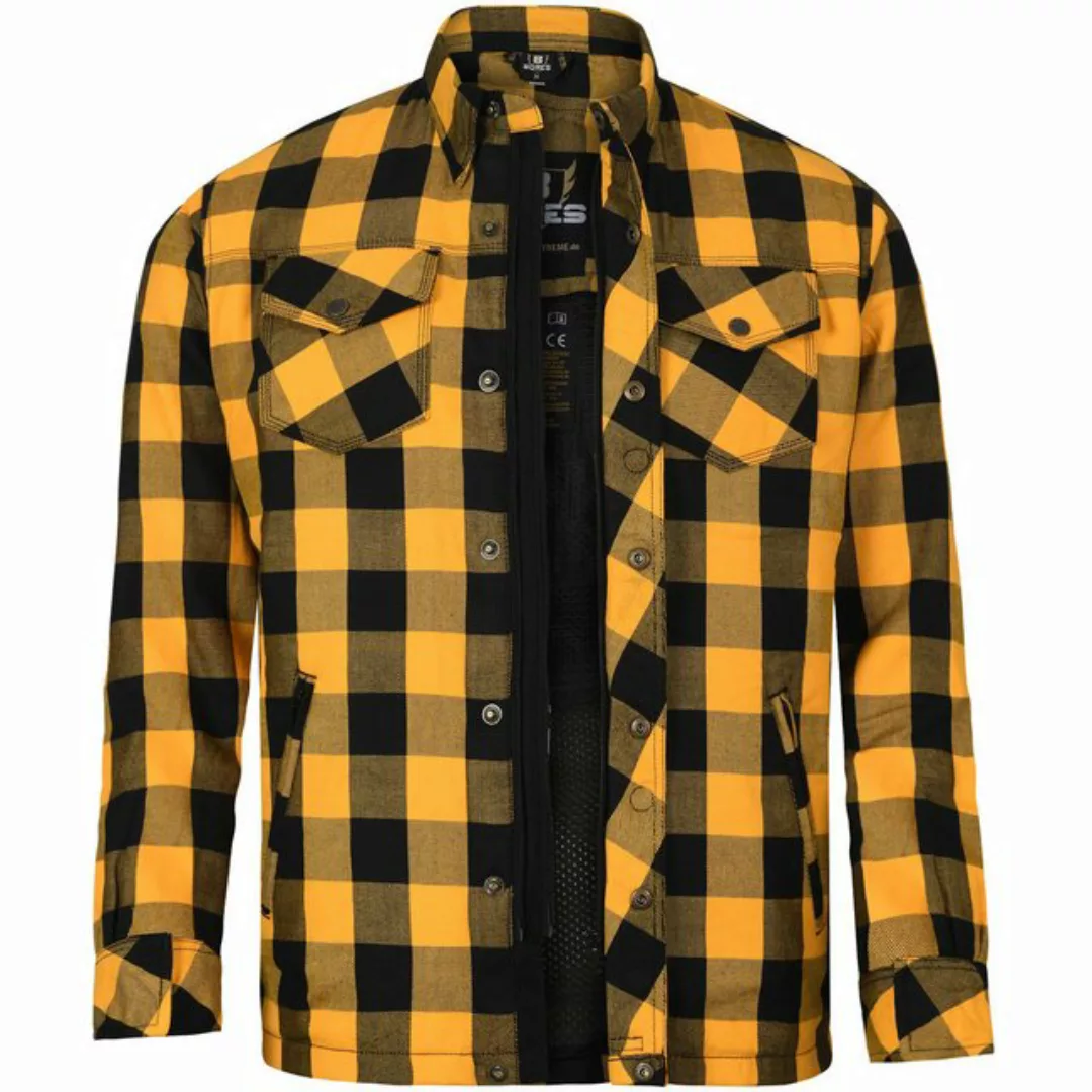 Bores Motorradjacke Bores Lumberjack Jacken-Hemd Basic schwarz / gelb Herre günstig online kaufen