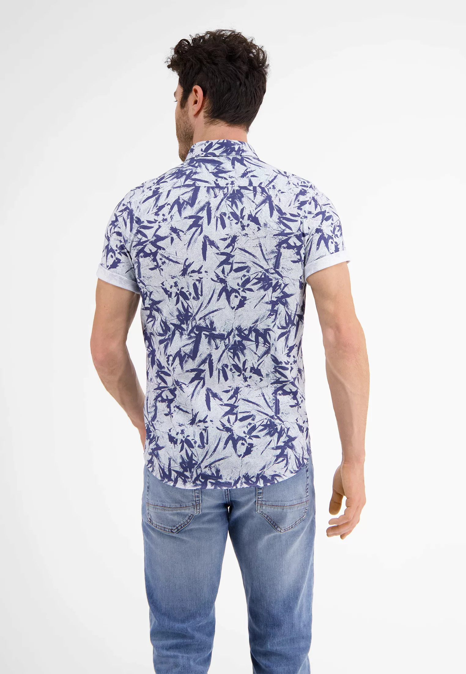 LERROS Kurzarmhemd "LERROS Kurzarmhemd mit floralem AOP" günstig online kaufen