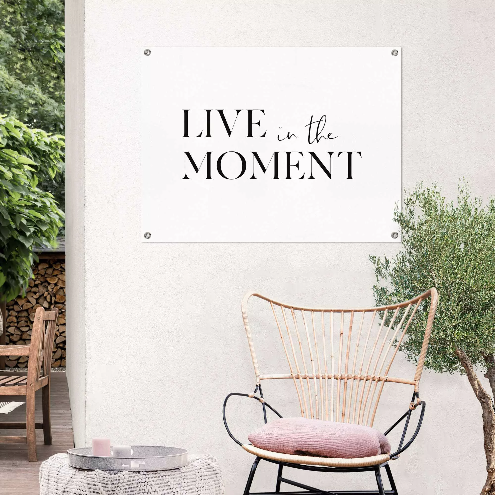 Reinders! Poster »Live in the Moment«, Outdoor für Garten oder Balkon günstig online kaufen