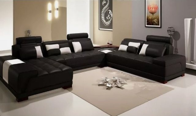 JVmoebel Ecksofa Sofa mit USB,Couch Polster Garnitur XXL Big Eck SofasWohnl günstig online kaufen