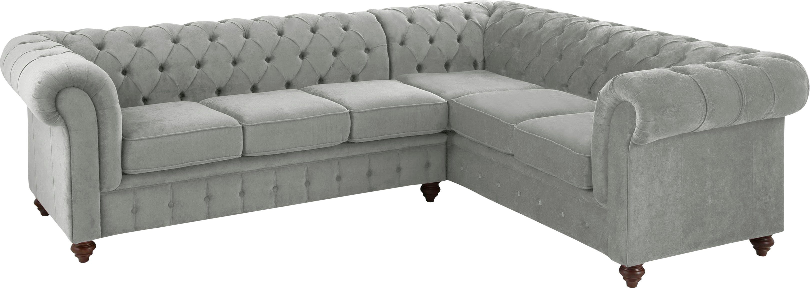 Home affaire Chesterfield-Sofa "Duc Ecksofa L-Form", hochwertige Knopfheftu günstig online kaufen