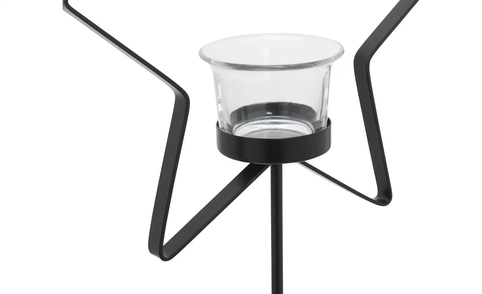 HOME STORY Teelichthalter Stern   ¦ holzfarben ¦ Metall,Holz,Glas ¦ Maße (c günstig online kaufen