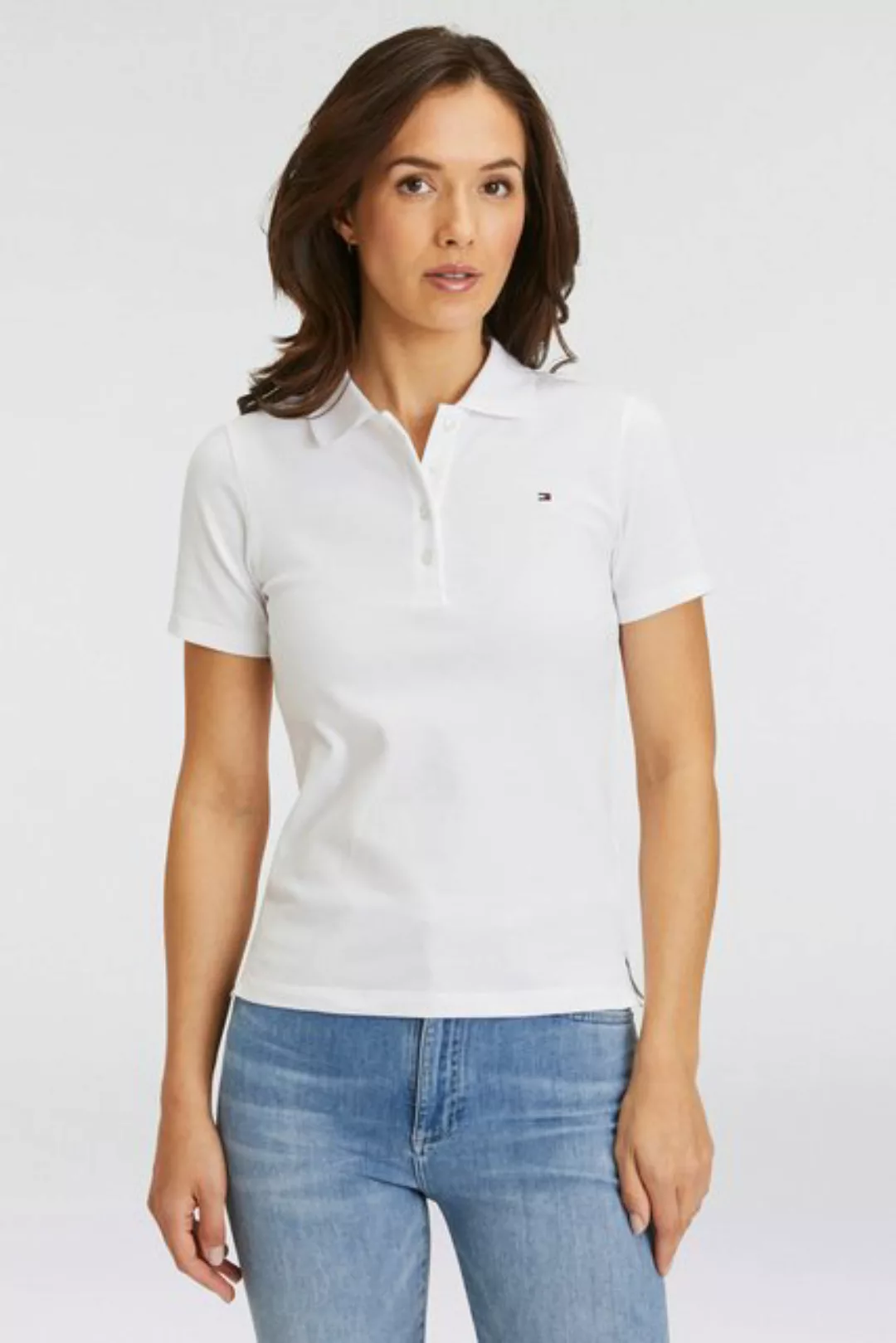 Tommy Hilfiger Poloshirt "1985 SLIM PIQUE POLO SS", mit Tommy Hilfiger Logo günstig online kaufen