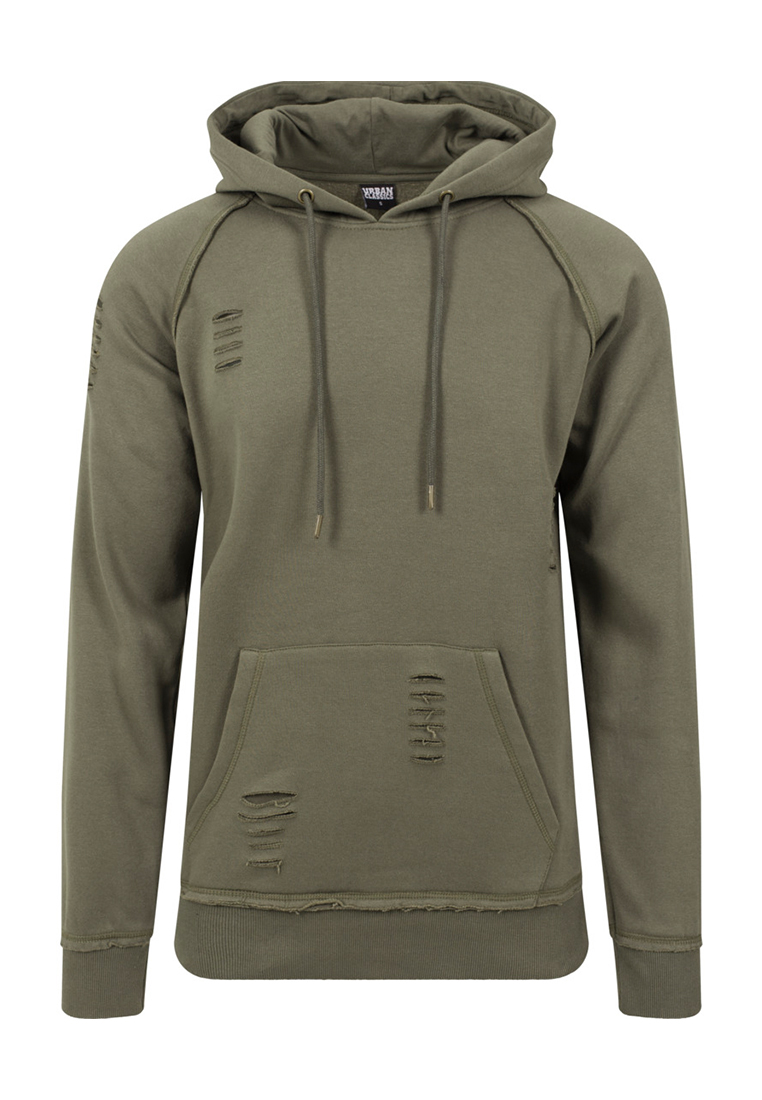 Urban Classics Ripped Raglan Hoody TB1589 olive günstig online kaufen