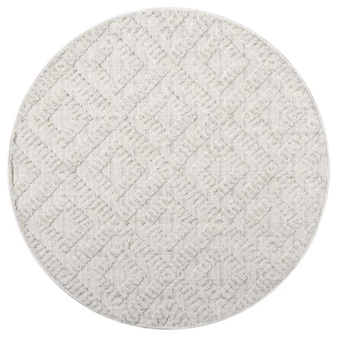 Carpet City Teppich »CLASICO 8927«, rund, Kurzflor, Hochtief-Muster/ 3D-Eff günstig online kaufen