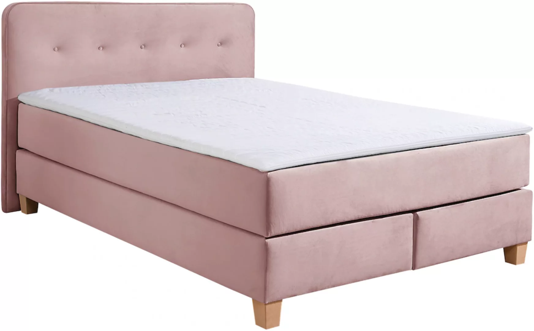 Home affaire Boxspringbett "Fargo", in Überlänge 220 cm, mit Topper, 3 Ausf günstig online kaufen