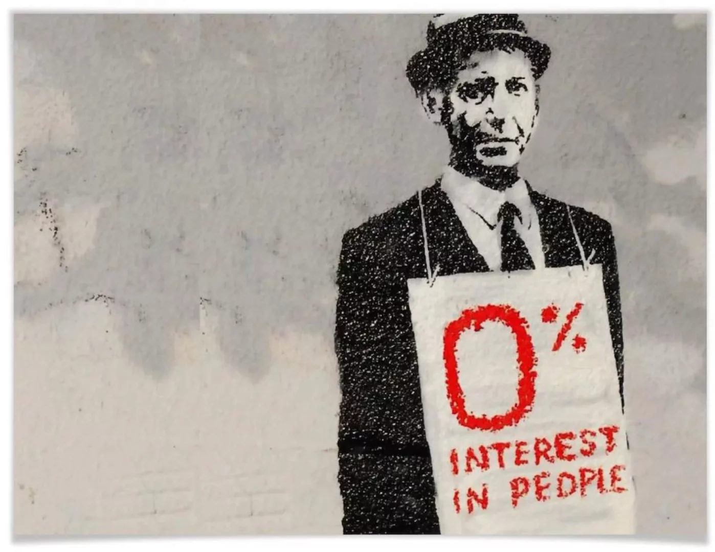 Wall-Art Poster "Graffiti Bilder Zero interest in people", Schriftzug, (1 S günstig online kaufen